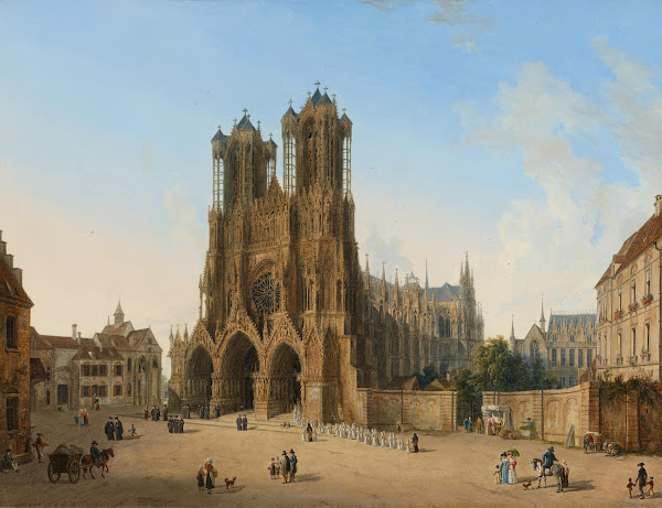 Südwestansicht der Kathedrale in Reims 1827