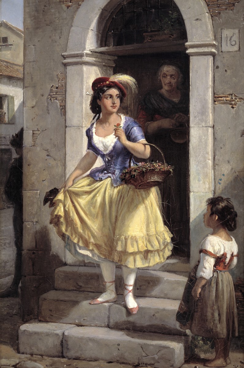 An Italian Woman in the Way to the Carnival 1835  1873