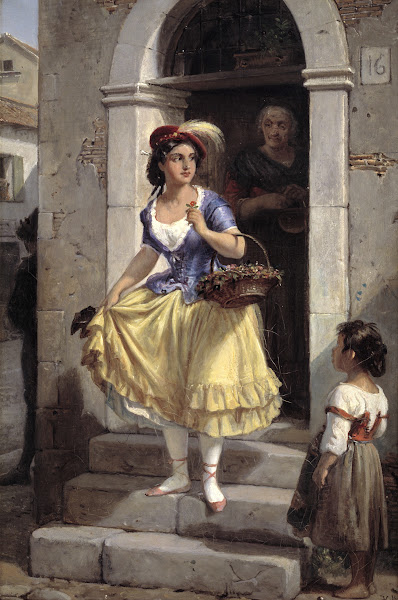 An Italian Woman in the Way to the Carnival 1835  1873