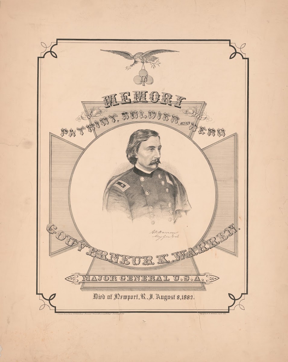 In memory of the patriot soldier and hero Gouverneur K Warren Major General USA