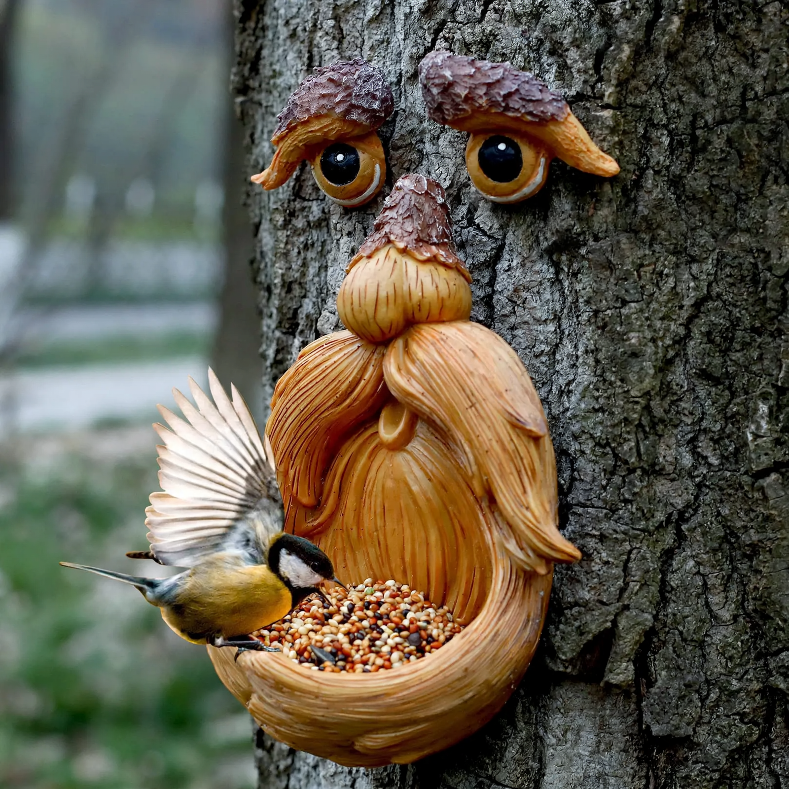 Creative Tree Feeder Made of Resin