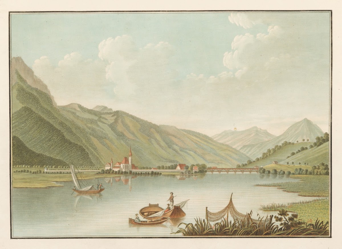 Vue de Interlaken sur le Lac de Brienz 1915 1945