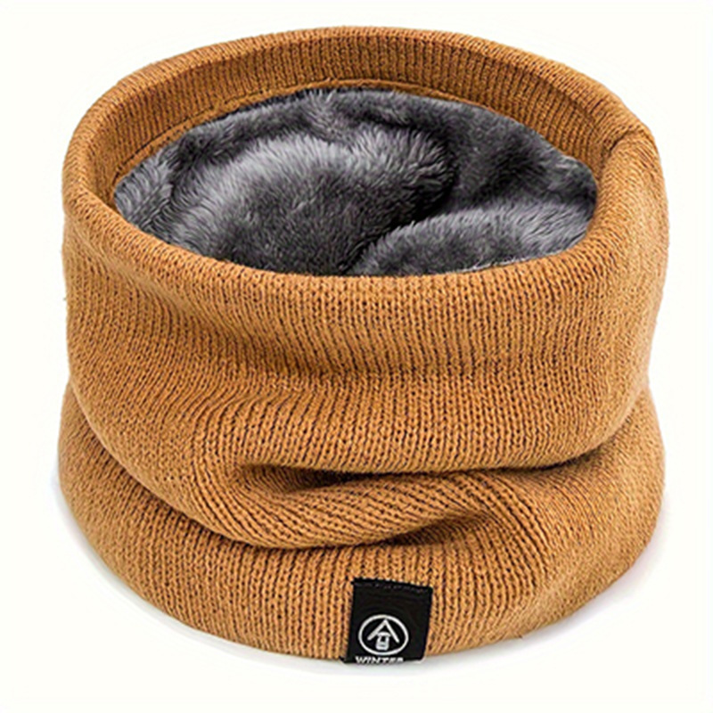 Knitted tube scarf, lined