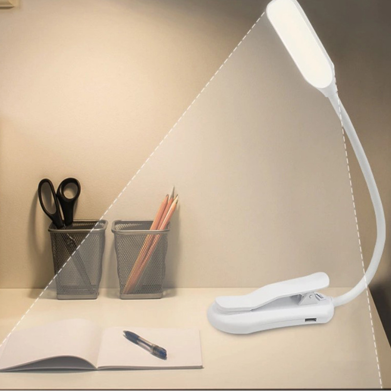 LED clamp lamp for children, USB rechargeable