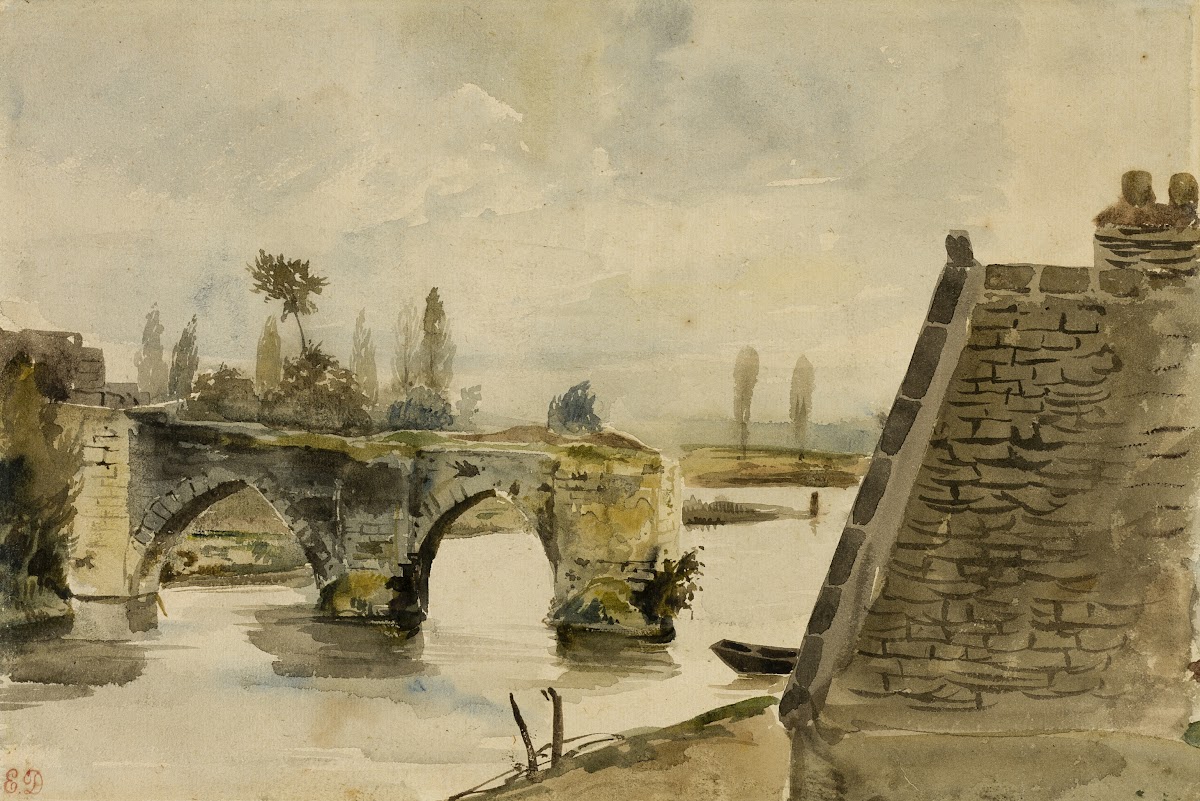 The Old Bridge at Nantes c 1827