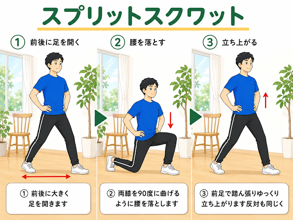スプリットスクワット