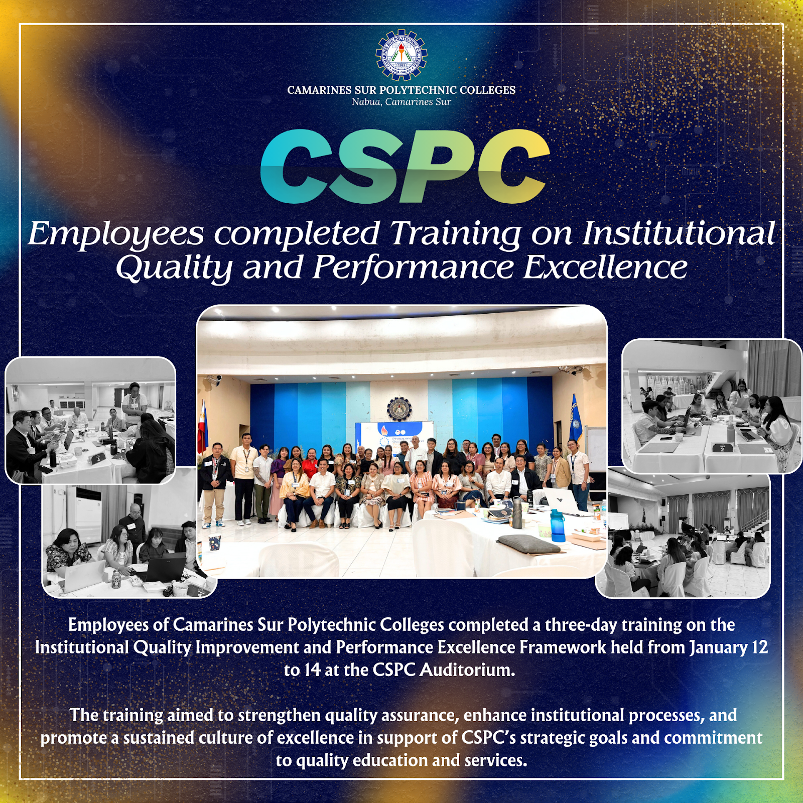 Employees completed Training on Institutional Quality and Performance Excellence