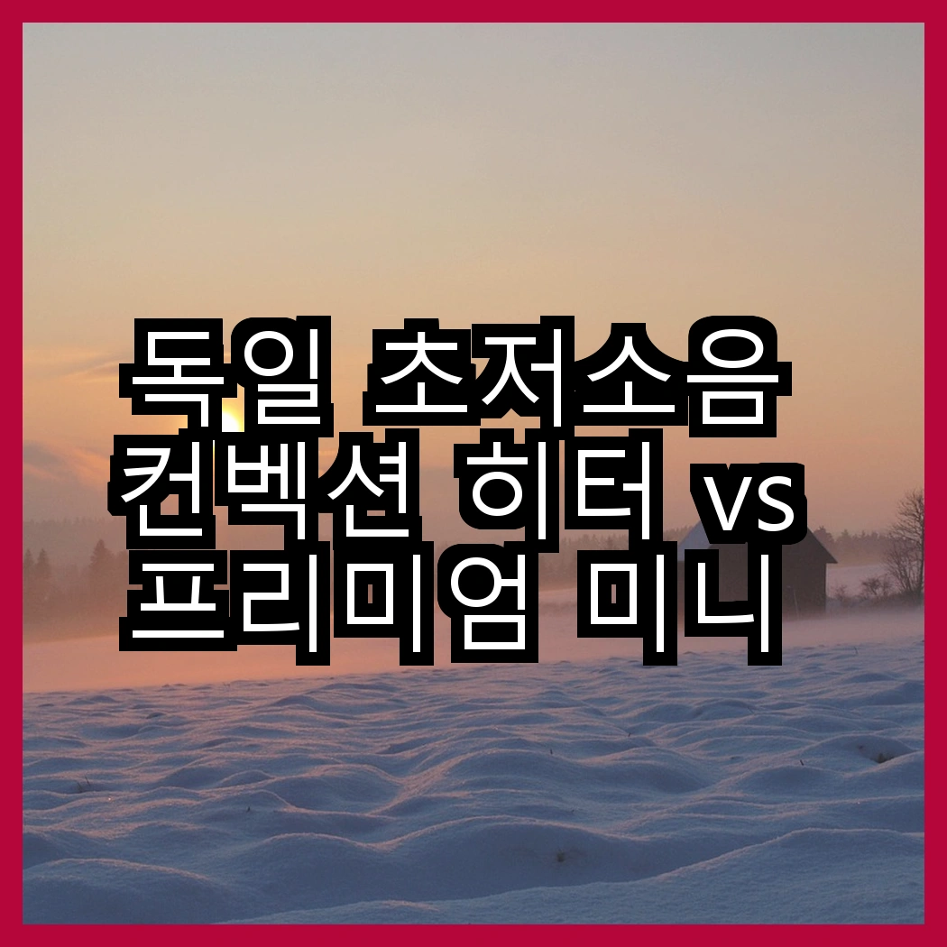 독일 초저소음 컨벡션 히터 vs 프리미엄 미니 라디에이터, 어떤 것이 더 조용할까? 썸네일