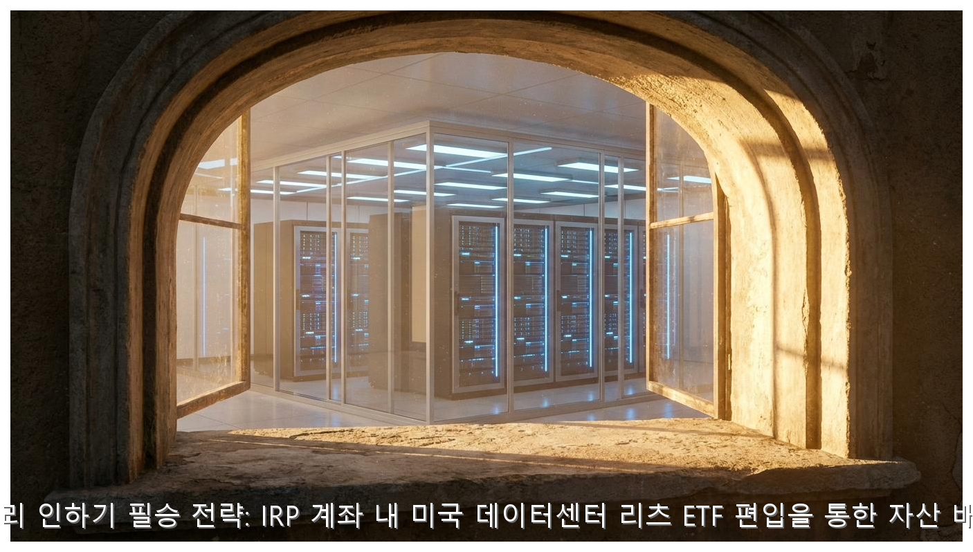 2026년 금리 인하기 필승 전략: IRP 계좌 내 미국 데이터센터 리츠 ETF 편입을 통한 자산 배분 가이드 핵심 안내 및 분석 인포그래픽 (4)