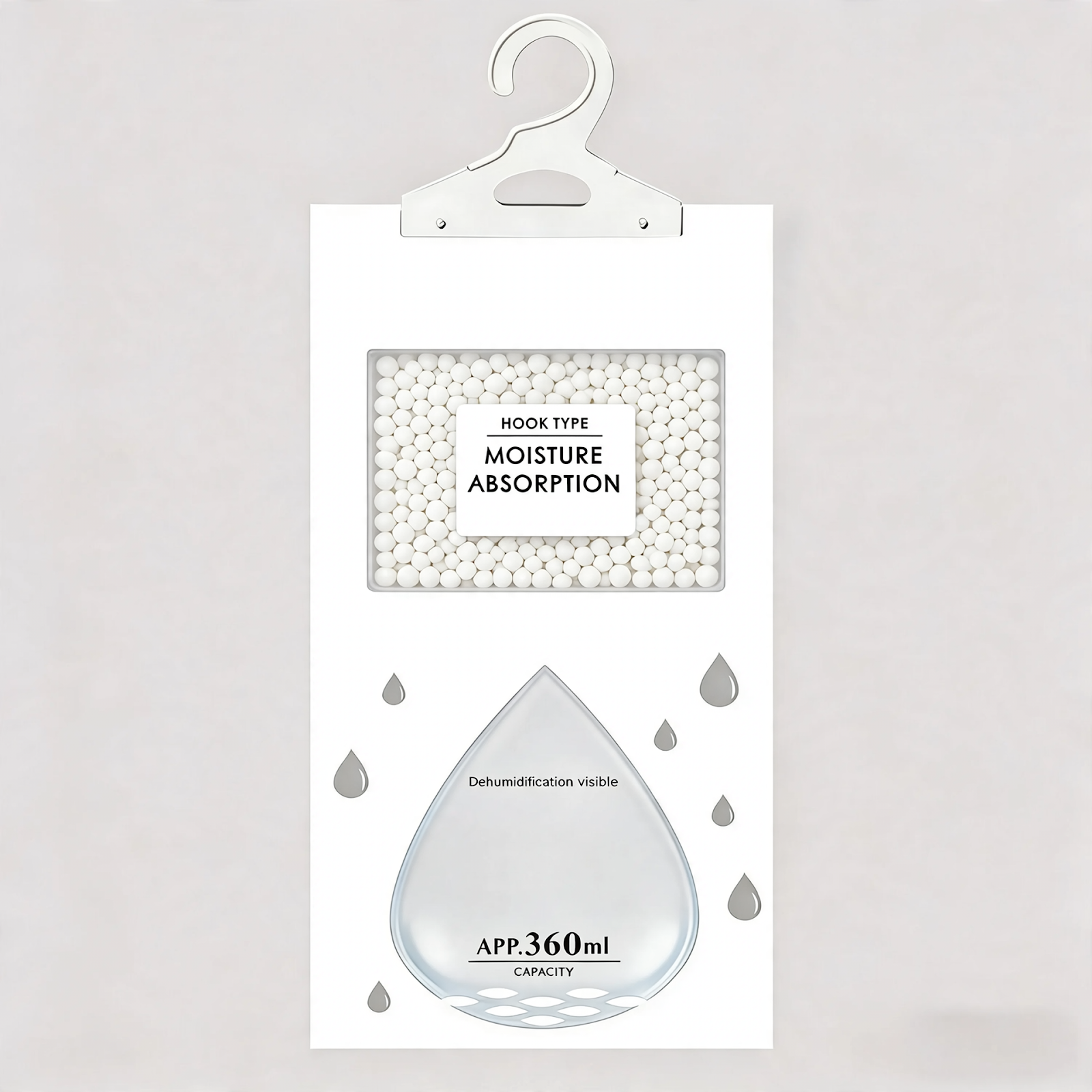 Dehumidifier bag with calcium chloride