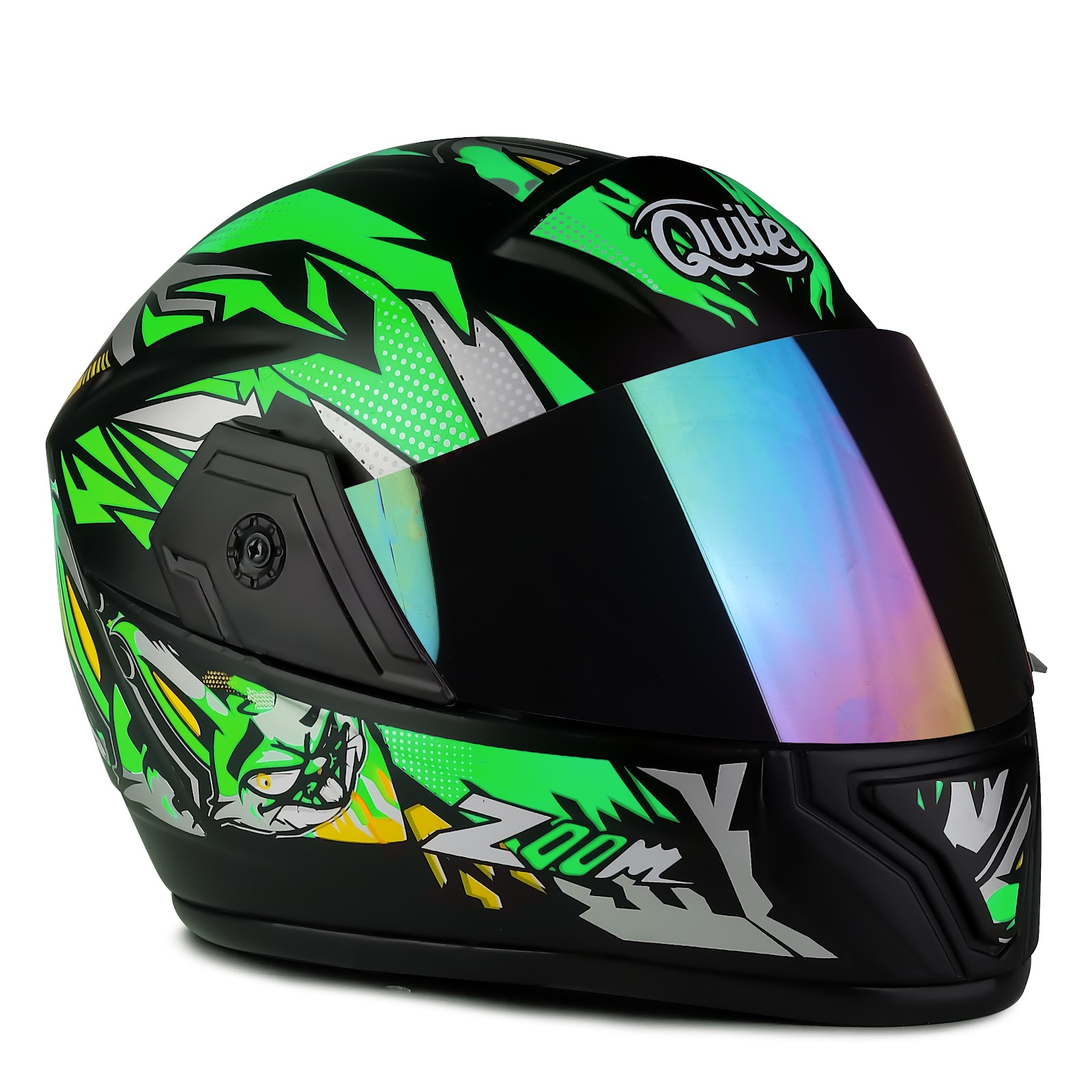 Side profile of the helmet showing aerodynamic shape