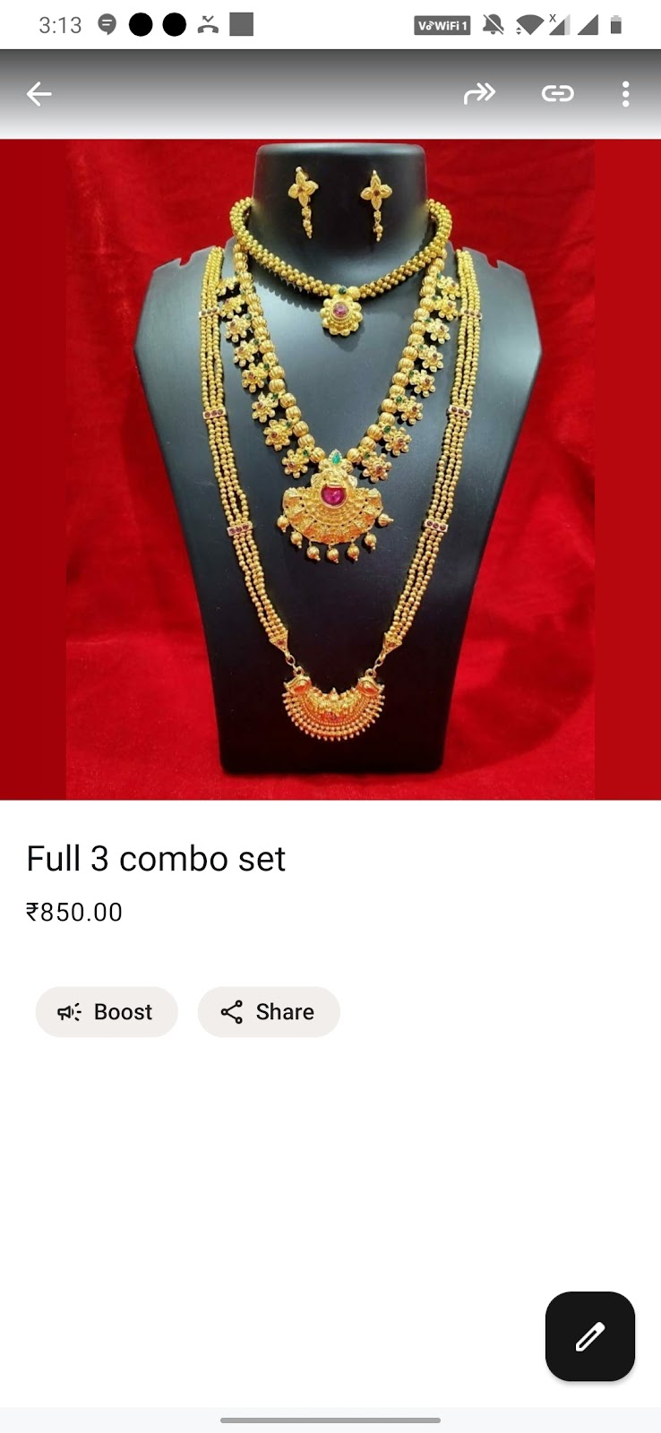 Beautiful Necklace 3 piece