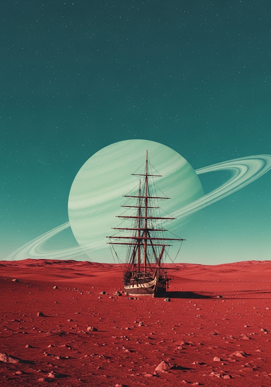 Surreal Desert Planet Wallpaper