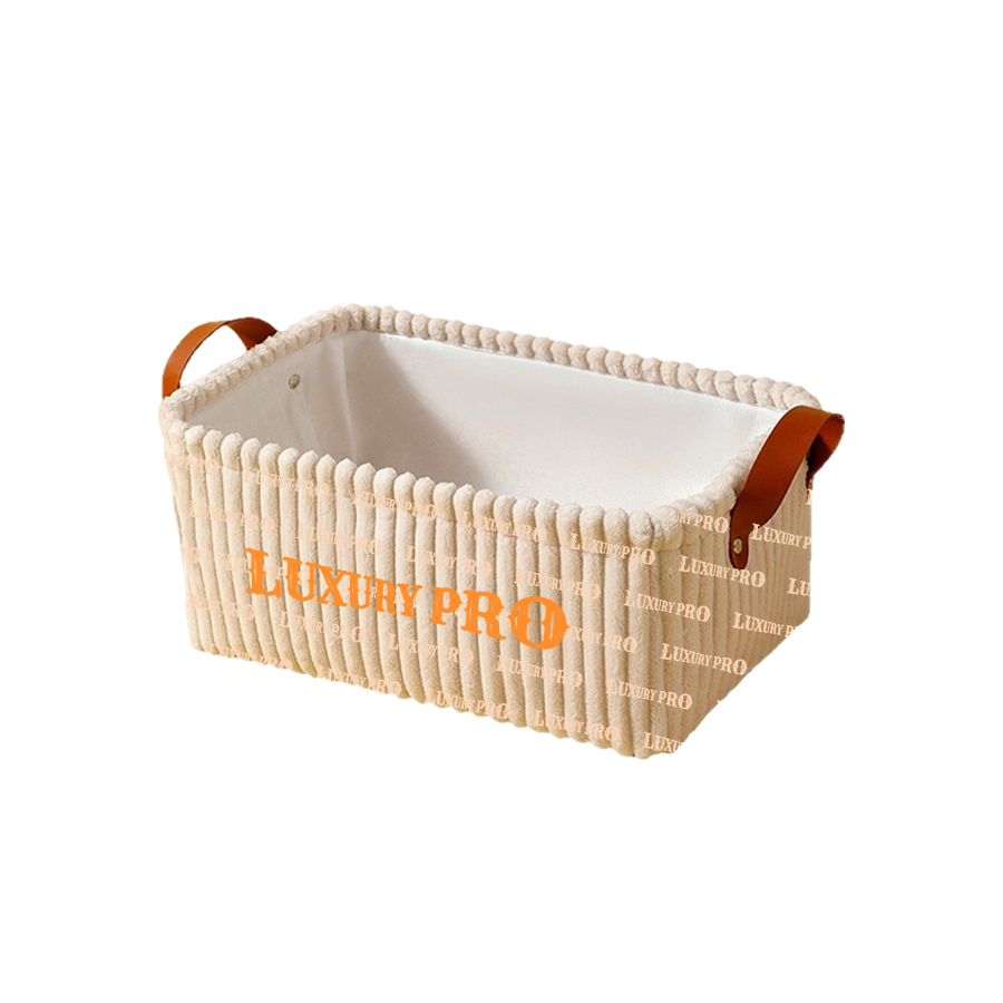 Hand embroidered velvet dirty clothes basket