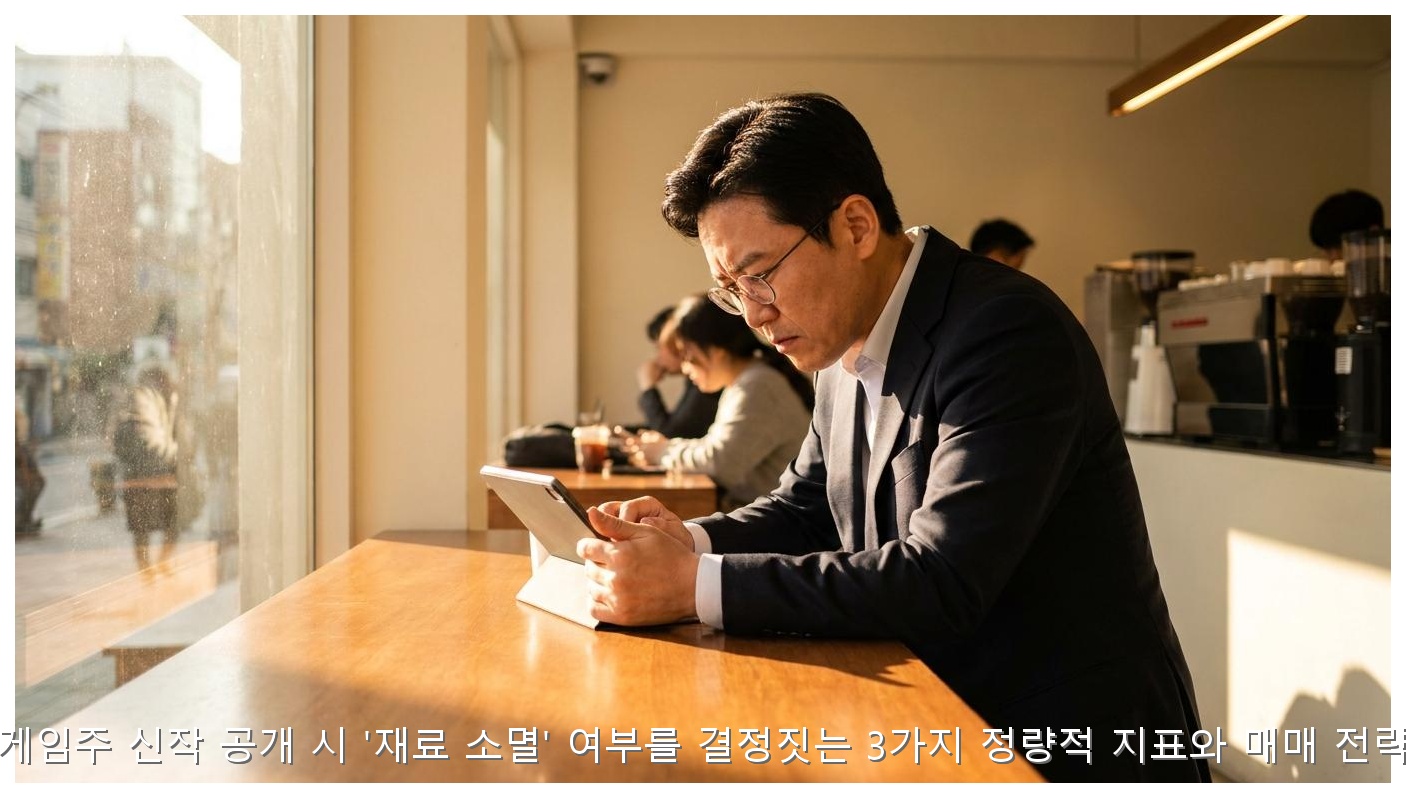 게임주 신작 공개 시 '재료 소멸' 여부를 결정짓는 3가지 정량적 지표와 매매 전략 핵심 안내 및 분석 인포그래픽 (4)