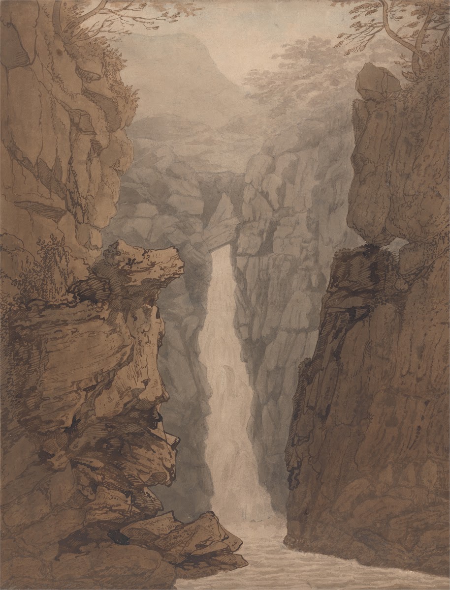 Waterfall in the Lake District ca 1782