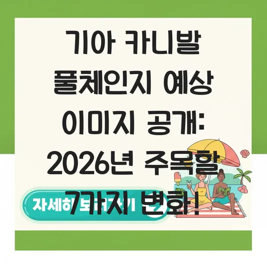 기아 카니발 풀체인지 예상 이미지 공개