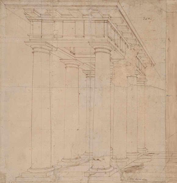 Study for a Colonnade in Perspective ca 1530