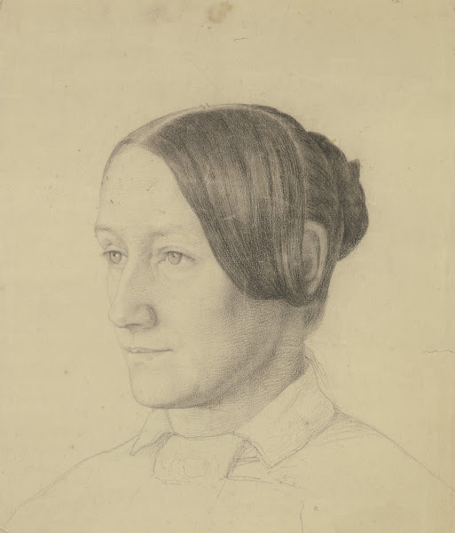 Bildnis Emilie Scholderer Mutter des Künstlers ca 1855