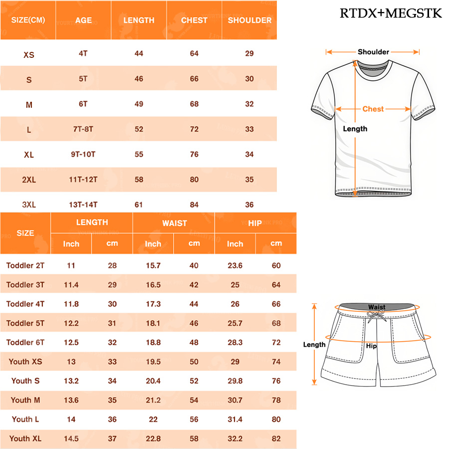 AOP Tong Ban Children's Short Sleeve+MEG Children's Beach Pants - Imitation Cotton