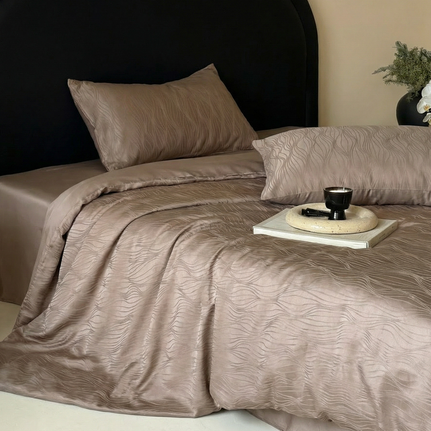 Tencel Bedding Set, 4-piece, 100S, Jacquard Pattern
