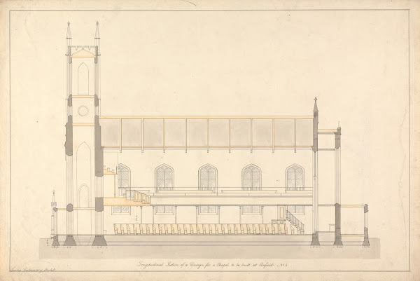 Design for a Chapel at Enfield Longitudinal Section
