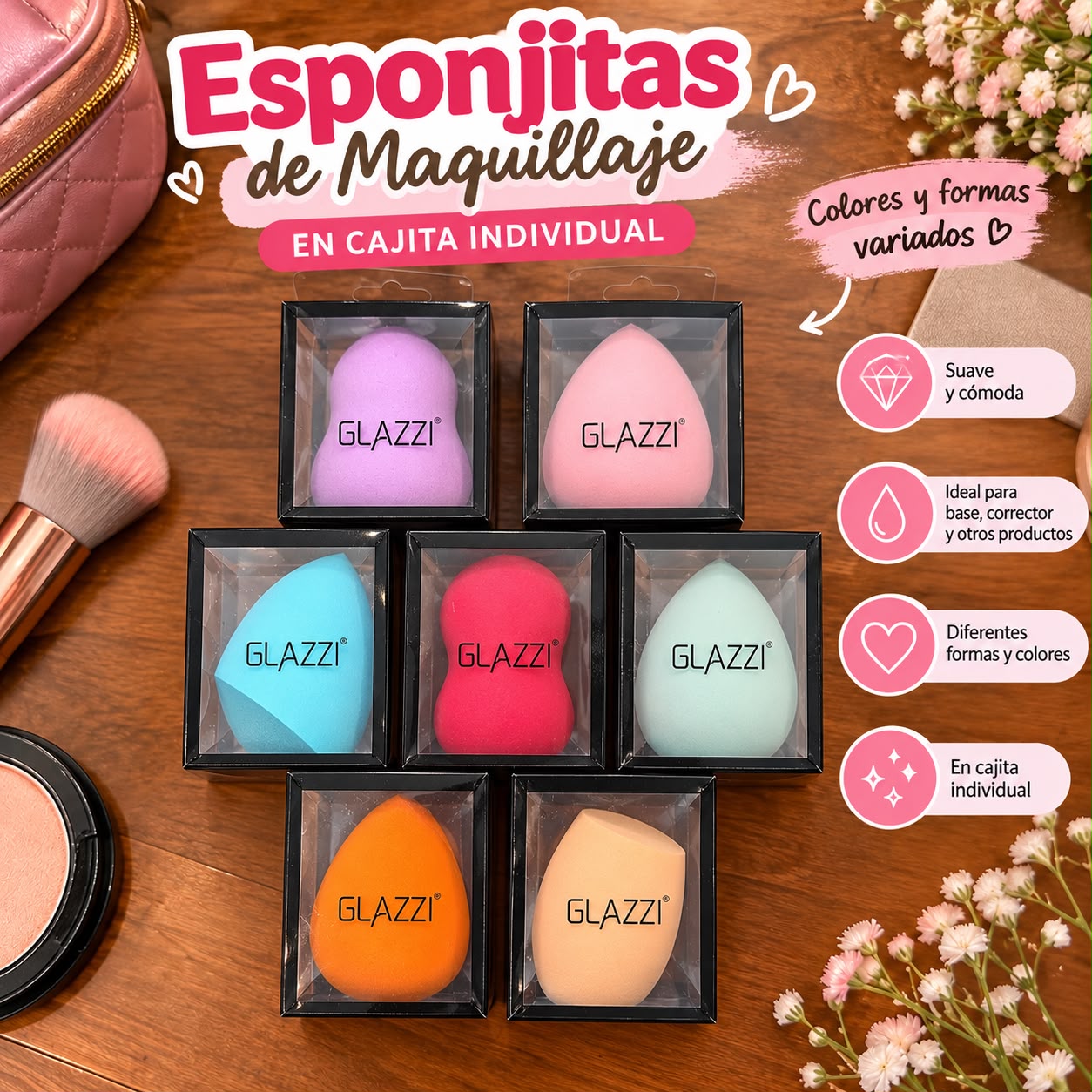 Esponjita para maquillaje – 8 colores