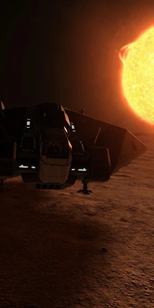 Spaceship, Sun, Exoplanet, Station Full HD Wallpaper Background