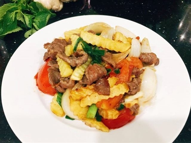 Khoai Tây Chiên Xào Thịt Bò