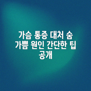가슴 통증, 숨가쁨, 대처법, 응급처치, 건강 관리