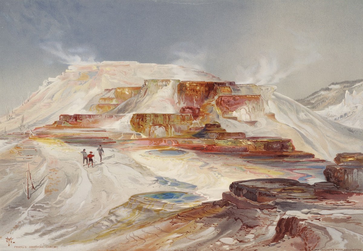 Hot Springs of Gardiners River Yellowstone 1875