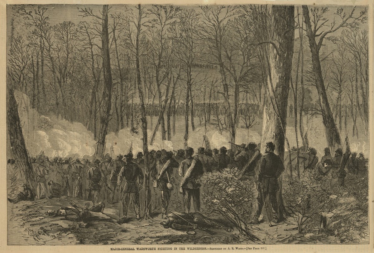 Major General Wadsworth fighting in the Wilderness