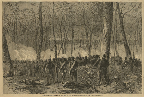 Major General Wadsworth fighting in the Wilderness