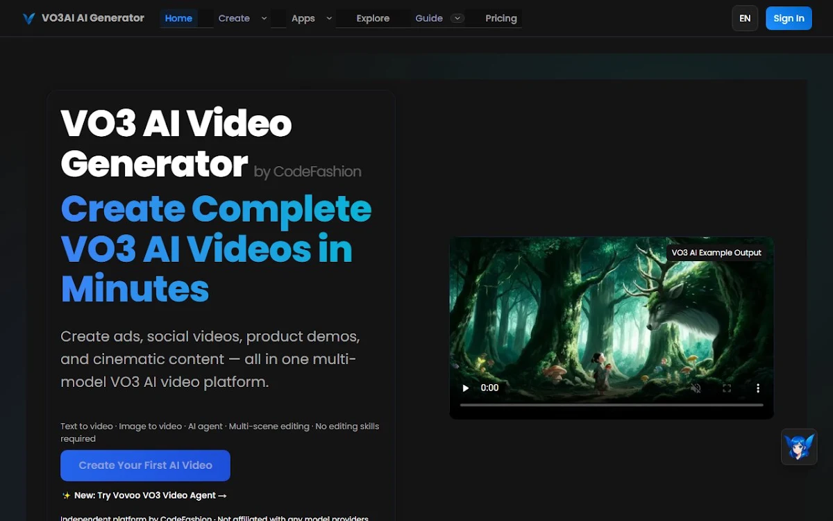 Captura de VO3 AI