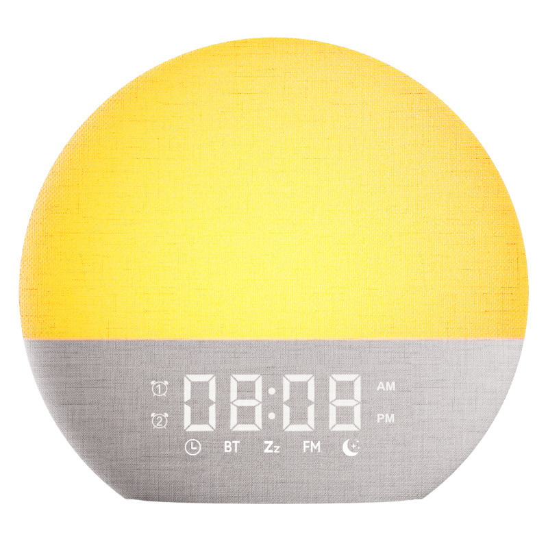 Digitaler Wecker mit Sonnenaufgangslicht und Stimmungsbeleuchtung