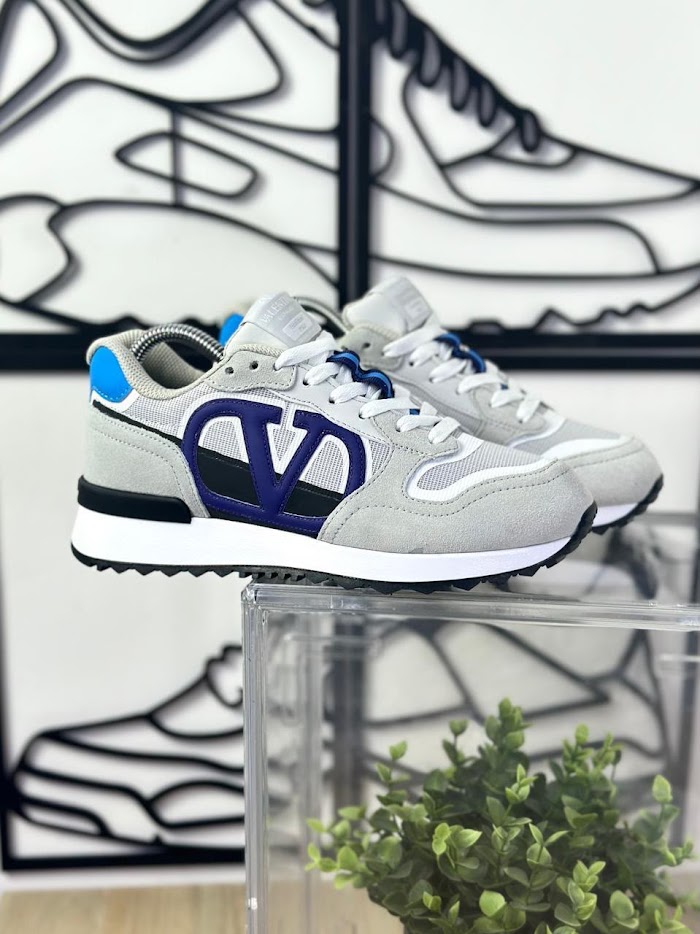 Valentino Garavani VLogo Gris Azul