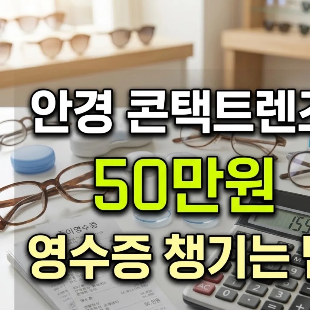안경 콘택트렌즈 연말정산 50만원, 영수증 챙기는 법