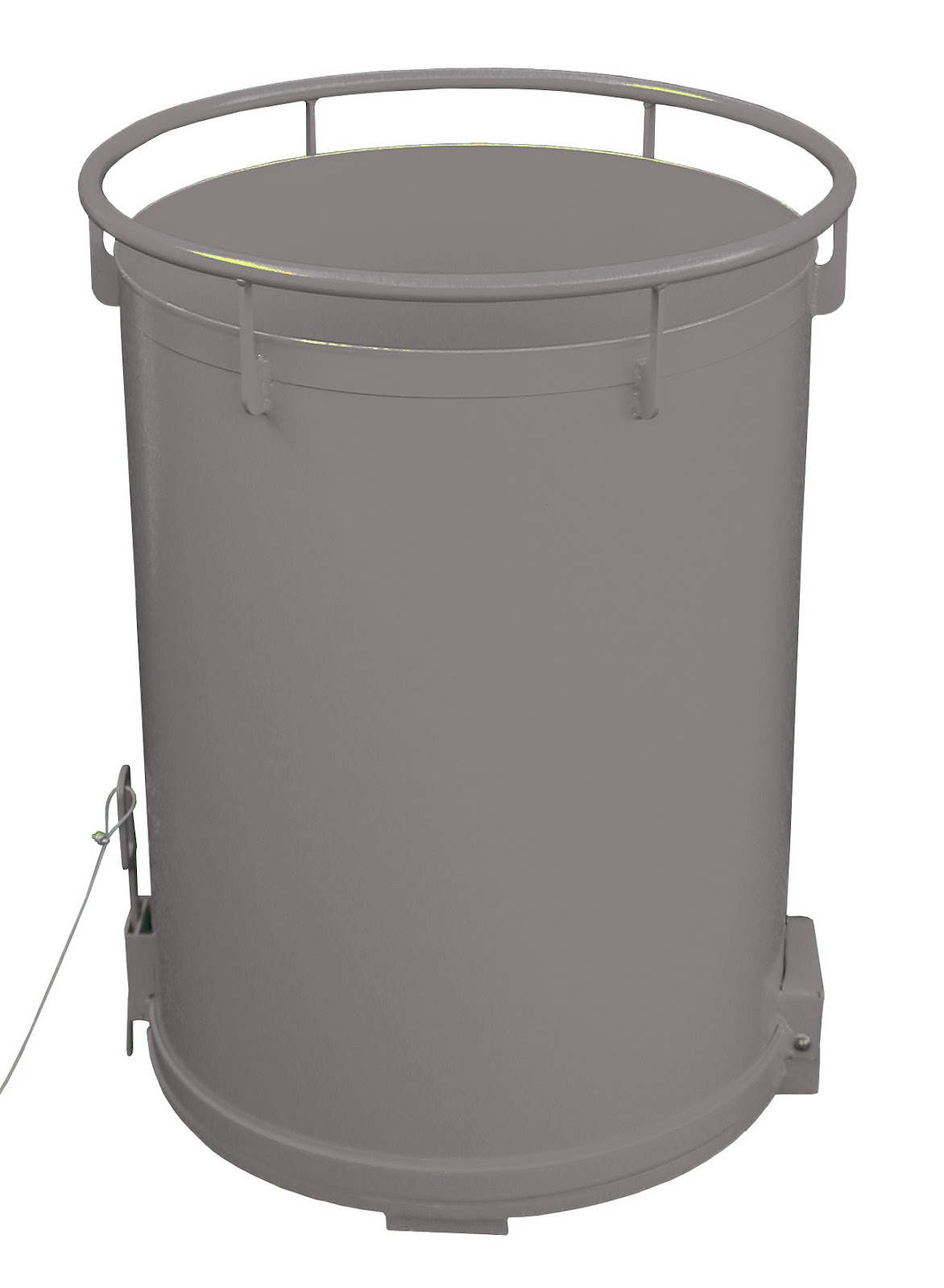 Ronde-container RB 450, gelakt, Muisgrijs