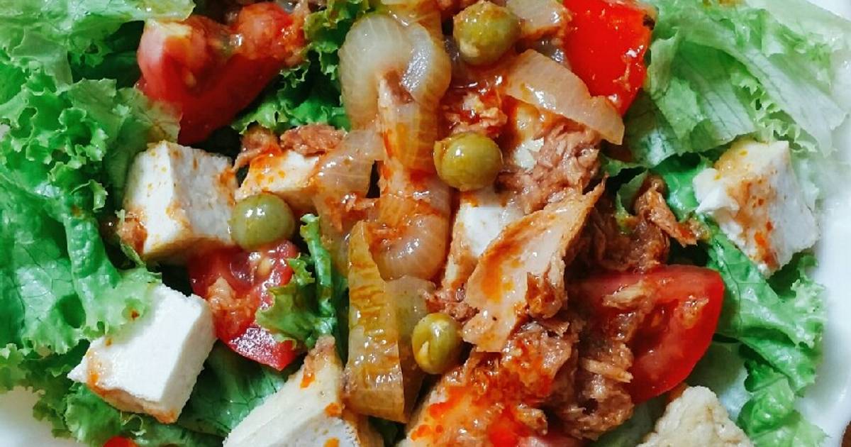 Salad cá ngừ đậu hũ