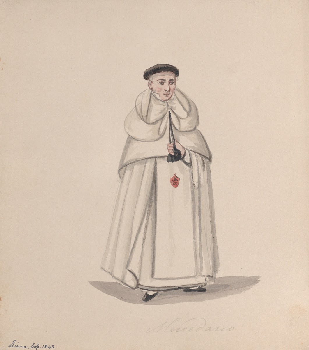 A priest from the Mercederian order Order of Our Lady of Mercy ca 1848