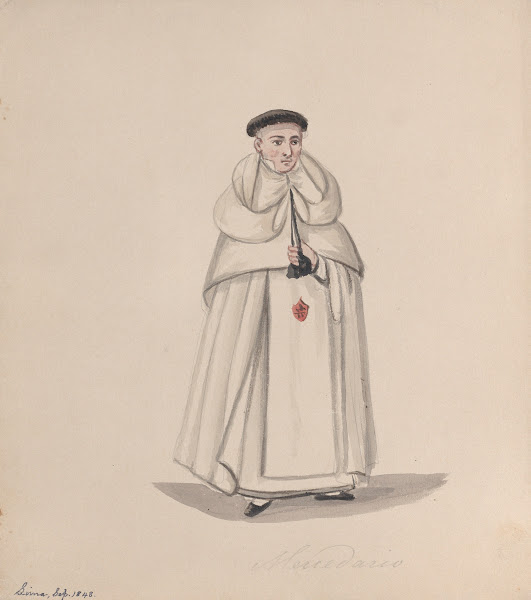 A priest from the Mercederian order Order of Our Lady of Mercy ca 1848