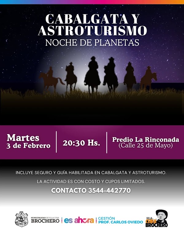 Cabalgata y Astroturismo Noche de Planetas