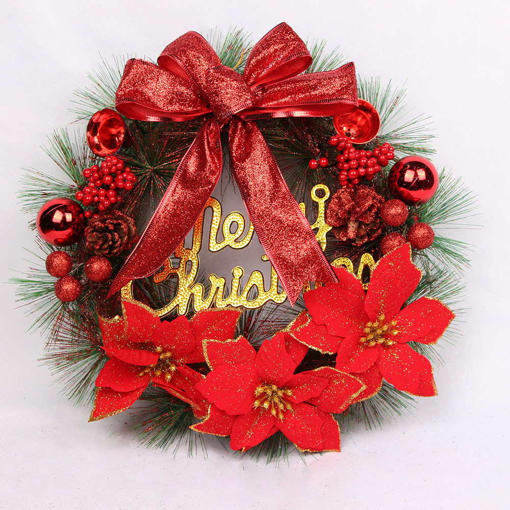 Weihnachtskranz aus Kiefernnadeln, 30 cm, handgefertigt