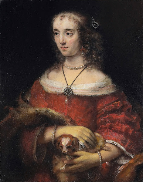Portrait of a Lady with a Lap Dog ca 1665