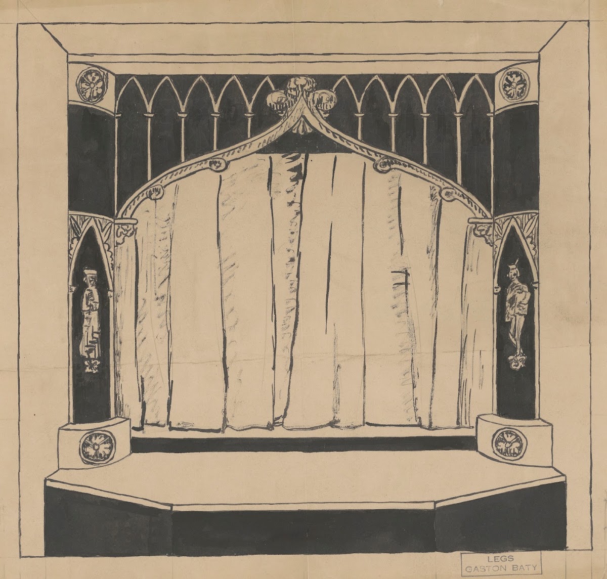 La Tragique et plaisante histoire du docteur Faust  maquette de décor  Projet de