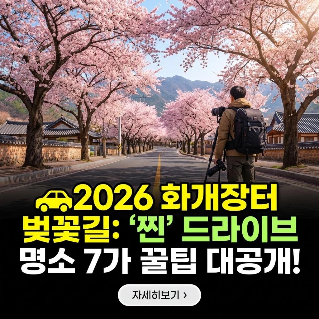 2026 화개 벚꽃길: 인생샷 드라이브 명소 7가지 꿀팁