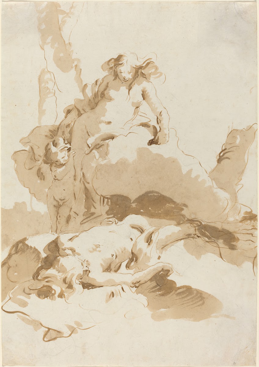 Venus and Cupid Discovering the Body of Adonis c 1740