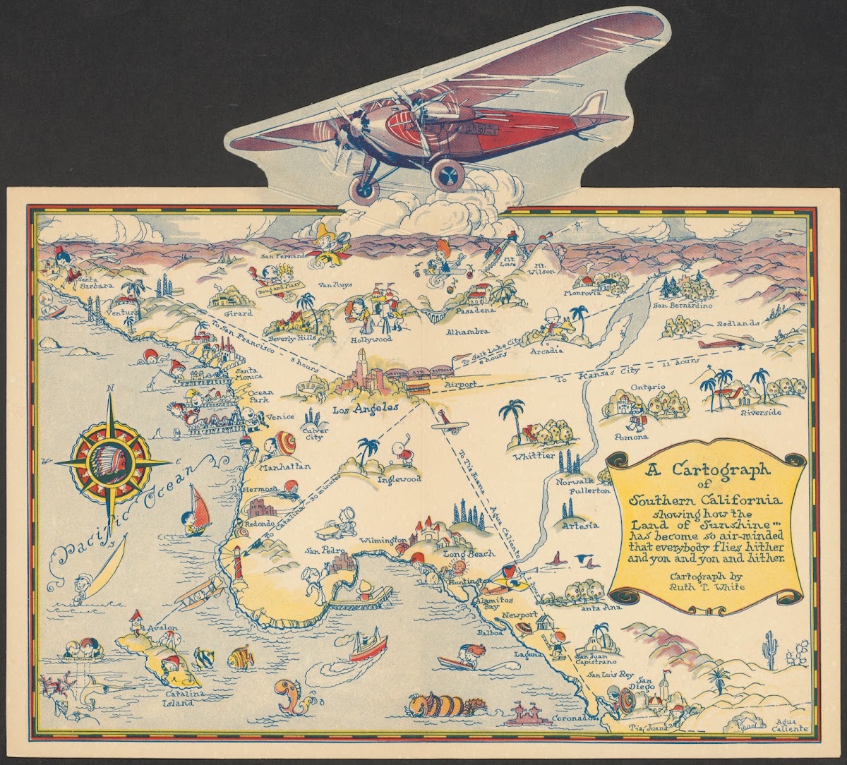 A Cartograph Of Southern California 1929