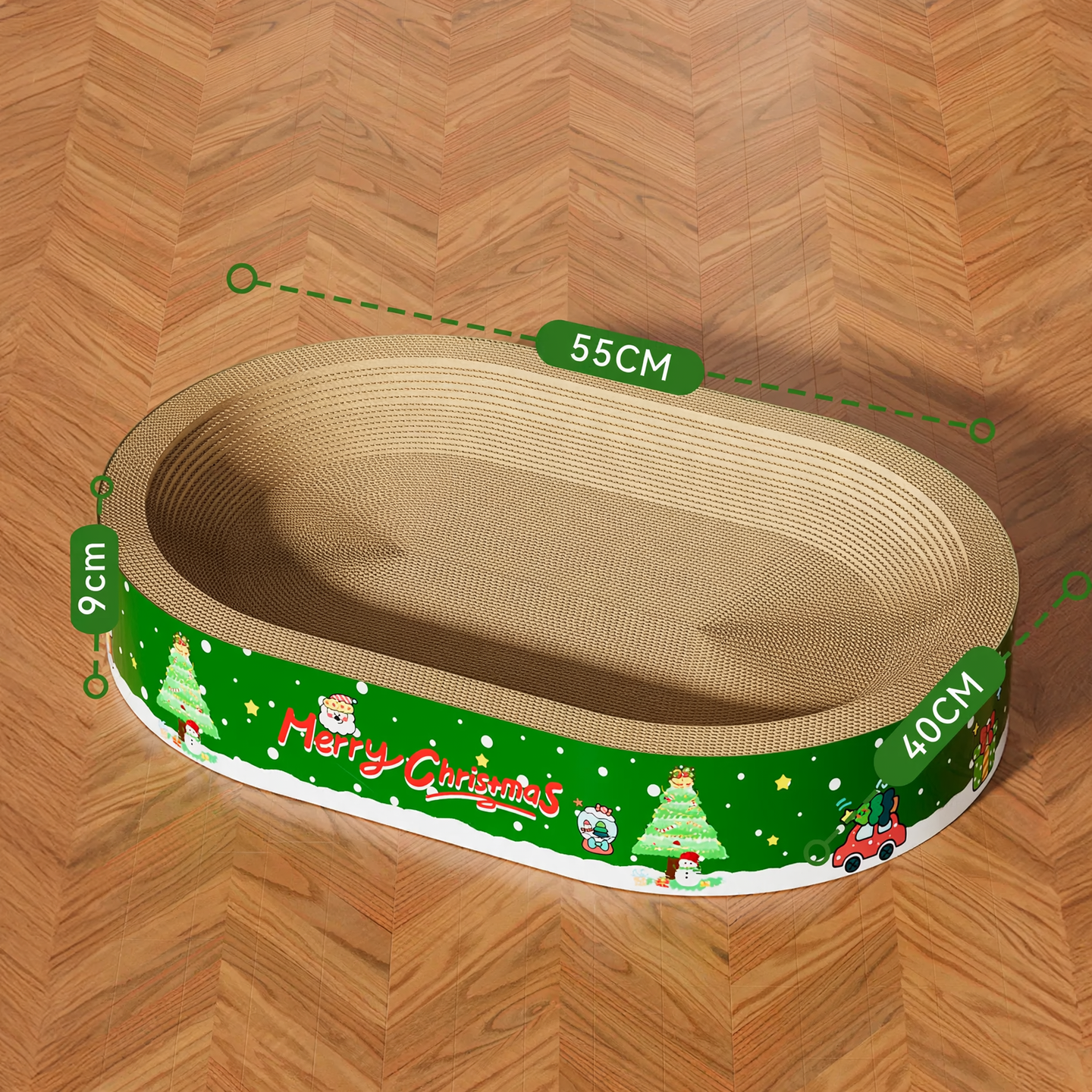 Cardboard scratching board for cats