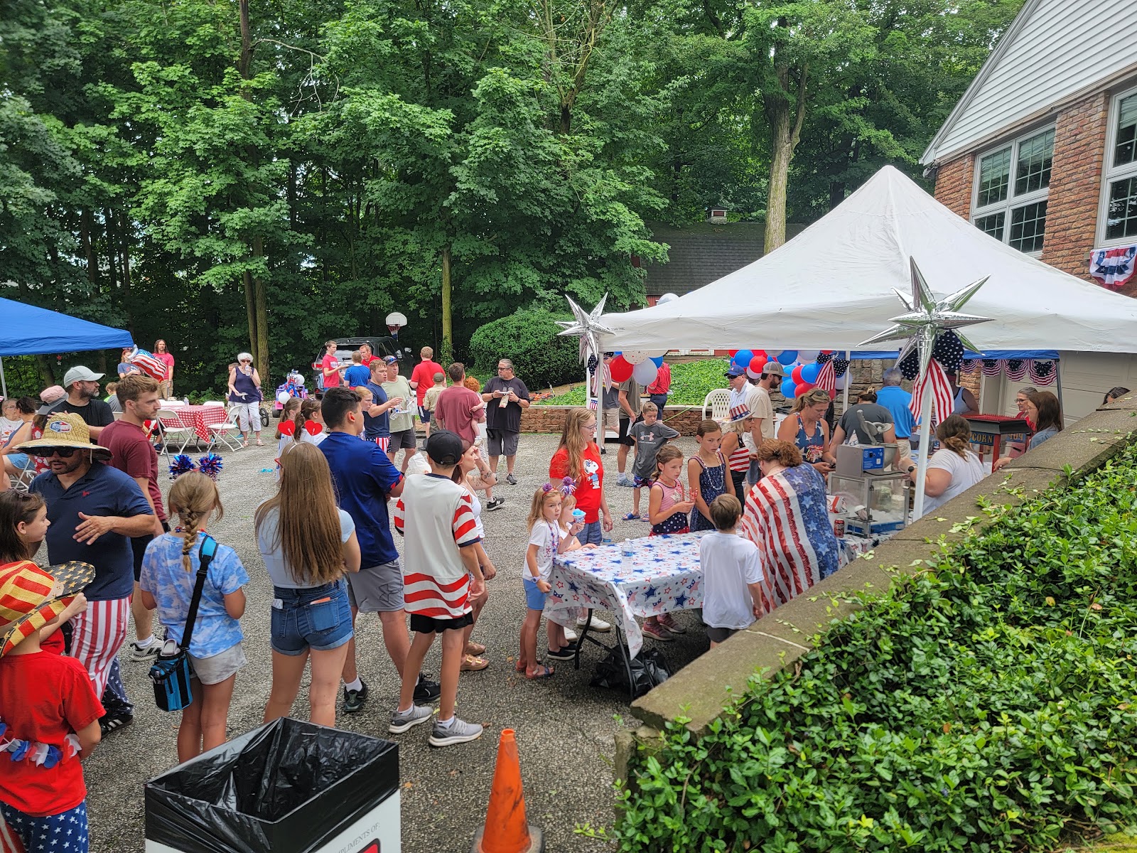 Kids and families in parade